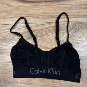 Calvin Klein Black Bralette with Logo Band